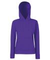 62038 Fruit Of The Loom Lady Fit Hooded Sweat Purple colour image