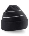 B42 Beechfield Enhanced Viz Knitted Hat Black colour image