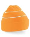B42 Beechfield Enhanced Viz Knitted Hat Fluoresent Orange colour image