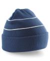 B42 Beechfield Enhanced Viz Knitted Hat French Navy colour image