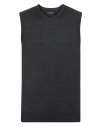 716M V Neck Sleevless Knitted Pullover Charcoal Marl colour image