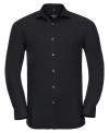 960M Russell Collection Mens Stretch Shirt Black colour image