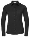 936F Russell Collection Ladies L/S Shirt Black colour image