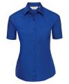 935F Ladies' Short Sleeve Polycotton Easy Care Poplin Shirt Bright Royal colour image