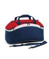 BG572 Bagbase Teamwear Holdall French Navy / Classic Red / White colour image