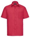 935M Men's Short Sleeve Polycotton Easy Care Poplin Shirt Classic Red colour image