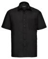 935M Men's Short Sleeve Polycotton Easy Care Poplin Shirt Black colour image