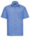 935M Men's Short Sleeve Polycotton Easy Care Poplin Shirt Corporate Blue colour image