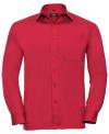 934M Men's Long Sleeve Easy Care Poplin Shirt Classic Red colour image