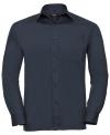 934M Men's Long Sleeve Easy Care Poplin Shirt French Navy colour image