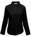 SS111 65002 Lady Fit Long Sleeve Oxford Shirt Black colour image
