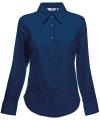 SS111 65002 Lady Fit Long Sleeve Oxford Shirt Navy colour image
