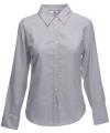 SS111 65002 Lady Fit Long Sleeve Oxford Shirt Oxford Grey colour image