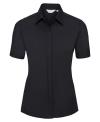 961F Russell Collection Lady S/S Stretch Shir Black colour image
