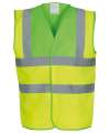 HVW100 Hi Vis Waistcoat Lime Yoke / Yellow colour image