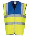 HVW100 Hi Vis Waistcoat Royal Yoke / Yellow colour image