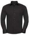 946M Men's Long Sleeve Easy Care Fitted Shirt Black colour image