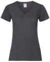 61398 Lady Fit Valueweight V Neck T Shirt Dark Heather colour image