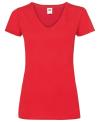 61398 Lady Fit Valueweight V Neck T Shirt Red colour image