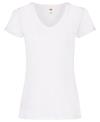 61398 Lady Fit Valueweight V Neck T Shirt White colour image