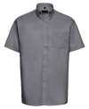 933M Men's Short Sleeve Easy Care Oxford Shirt Silver Grey colour image