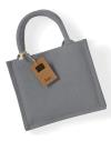 W412 Westford Mill Jute Mini Gift Bag Graphite Grey / Graphite Grey colour image