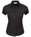 947F Ladies' Cap Sleeve Easy Care Fitted Shirt Black colour image