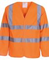 HVJ200 Hi Vis Long Sleeve Waistcoat Hi Vis Orange colour image