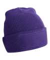 B445 Printers Beanie Hat Purple colour image