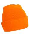 B445 Printers Beanie Hat orange colour image