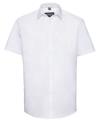 963M Russell Collection Mens S/S H'Bone Shirt White colour image