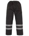 HVS461 YK070 Hi Vis Waterproof Contractor Trousers Black colour image