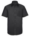 957M Mens Short Sleeve Ultimate Non Iron Luxury Shirt Black colour image