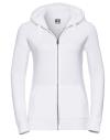 266F Russell Ladies Authentic Zipped Hoodie White colour image