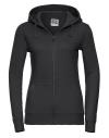 266F Russell Ladies Authentic Zipped Hoodie Black colour image