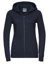 266F Russell Ladies Authentic Zipped Hoodie French Navy colour image