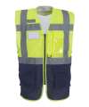 HVJ210-3M Hi Vis Short Sleeve Polo Shirt Yellow  / Navy colour image