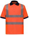 HVJ210-3M Hi Vis Short Sleeve Polo Shirt Hi Vis Orange colour image