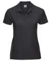 577F Ladies Ultimate Cotton Polo Shirt Black colour image