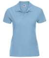 577F Ladies Ultimate Cotton Polo Shirt Sky colour image