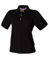 H121 Ladies Cotton Polo Shirt Black colour image