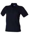 H401 Ladies Classic Polycotton Polo Shirt Navy colour image