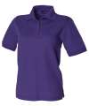 H401 Ladies Classic Polycotton Polo Shirt Purple colour image