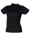 H476 Womens Coolplus Polo Shirt Black colour image