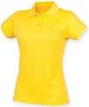 H476 Womens Coolplus Polo Shirt Yellow colour image