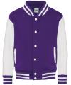 JH043B Kids Baseball Jacket Purple / White colour image