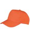 RC084 BOSTON 5 PANEL POLYC PRINT CAP Orange colour image