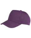 RC084 BOSTON 5 PANEL POLYC PRINT CAP Purple colour image