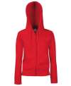 SS91 SS312 SS82 Lady-Fit Hooded Sweat Jacket Red colour image