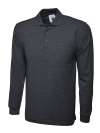 UC113 Longsleeve Poloshirt Charcoal colour image